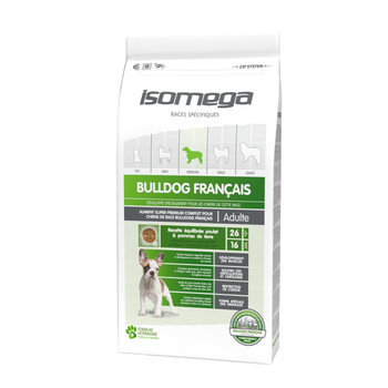 Visuel 1 du produit Croquettes Chien Adulte - Bouledogue Français Isomega au poulet – 4 kg