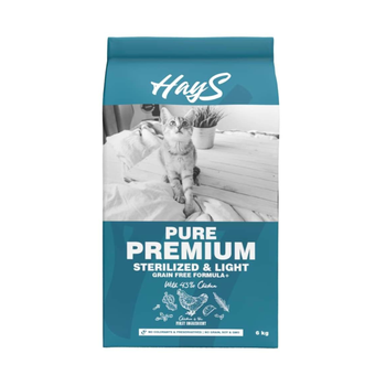 Visuel 2 du produit Croquettes Chat Stérilisé – Hays Pure Premium Light au poulet – 6 kg