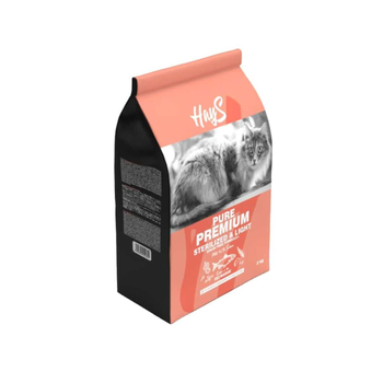 Visuel 1 du produit Croquettes Chat Stérilisé – Hays Pure Premium Light au saumon– 2 kg