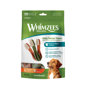 Visuel 1 du produit Friandises Chien - Whimzees Toothbrush L - 6 friandises