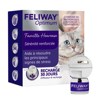 Visuel 1 du produit Feliway Optimum - Diffuseur anti-stress + recharge 48 ml