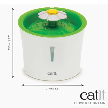Visuel 2 du produit Distributeur Chat – Catit Fontaine à eau Flower coloris vert – 3 litres