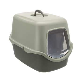 Visuel 1 du produit Hygiène Chat - Trixie Maison de toilette Vico anthracite/gris/vert - 40 x 40 x 56 cm
