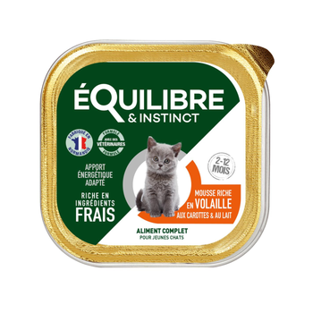 Visuel 2 du produit Boîtes Chat - Équilibre & Instinct Mousse chaton Volaille et carottes - 85 gr