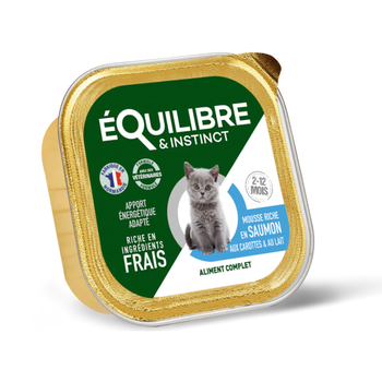 Visuel 1 du produit Boîtes Chat - Équilibre & Instinct Mousse chaton Saumon et carottes - 85 gr