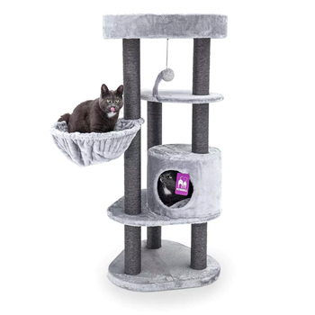 Visuel 2 du produit Arbre à Chat – Petrebels Charlotte 134 Gris – 59 x 56 x 134 cm