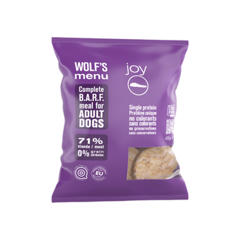 Visuel 1 du produit BARF Chien - Wolf's Menu Joy Larves de mouche Surgelé - 800 gr