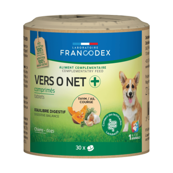 Visuel 1 du produit Soin Chien – Francodex Vers O Net+ – 30 comprimés