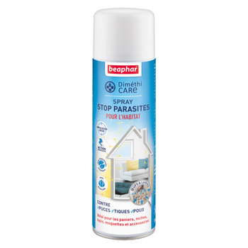 Visuel 1 du produit Soin – Beaphar DiméthiCARE Stop parasites Aérosol environnement pour l'Habitat – 400 ml