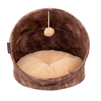 Visuel 1 du produit Couchage Chat – Scruffs Grotte Kensington Marron – 44 x 44 x 48 cm