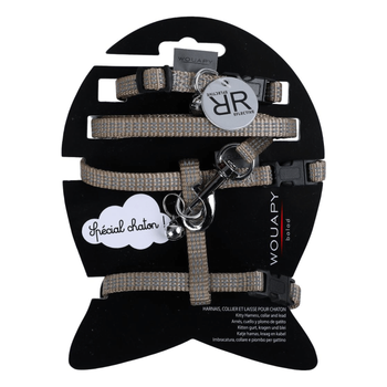 Visuel 1 du produit Collier Chat - Wouapy Pack chaton Protect Taupe