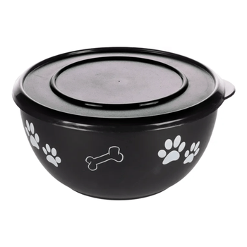 Visuel 1 du produit Gamelle Chien - Flamingo Ecuelle avec couvercle Kena Noir - Ø 17,2 cm