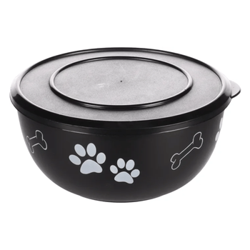 Visuel 1 du produit Gamelle Chien - Flamingo Ecuelle avec couvercle Kena Noir - Ø 19 cm
