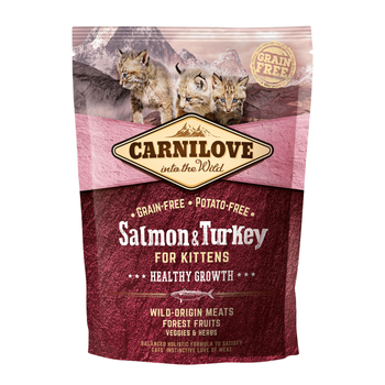 Visuel 1 du produit Croquettes Chaton - Carnilove Saumon & Dinde 0,4kg