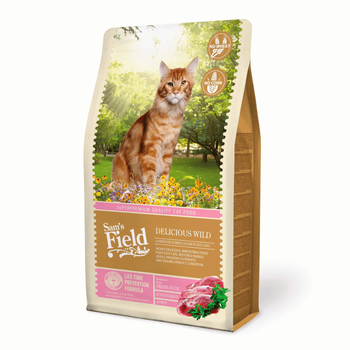Visuel 1 du produit Croquettes Chat Adulte – Sam's Field au canard et au poulet – 2,5 kg