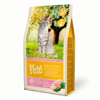 Visuel 1 du produit Croquettes Chat Adulte – Sam's Field au poulet – 2,5 kg
