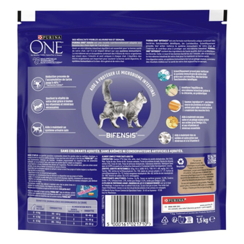 Visuel 2 du produit Croquettes Chat – Purina One Adulte Saumon Céréales Complètes – 1,5 kg