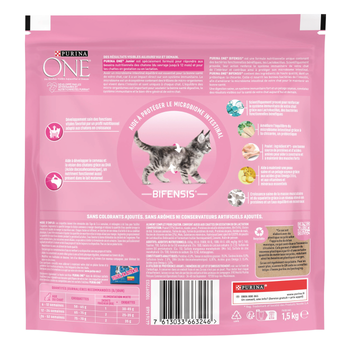 Visuel 2 du produit Croquettes Chat – Purina One Junior Poulet Céréales Complètes – 1,5 kg