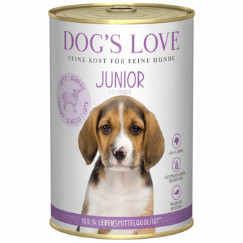 Visuel 1 du produit Boîte Chiot – Dog's Love Junior Agneau & Courges 200 gr