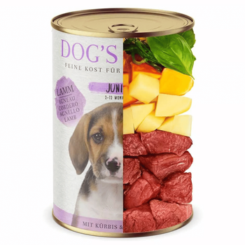 Visuel 2 du produit Boîte Chiot – Dog's Love Junior Agneau & Courges 200 gr