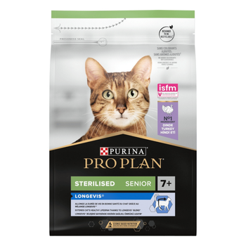 Visuel 2 du produit Croquettes Chat – Pro Plan Sterilised Adulte 7+ Dinde – 3 kg