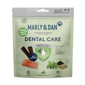 Visuel 1 du produit Marly & Dan Friandise Chien Sticks à mâcher Grands Chiens Dental Care - 7 sticks