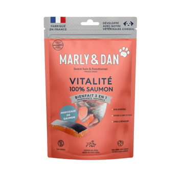 Visuel 1 du produit Marly & Dan Friandise Chien Vitalité 100 % Saumon - 50 gr