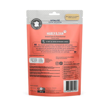 Visuel 2 du produit Marly & Dan Friandise Chien Vitalité 100 % Saumon - 50 gr