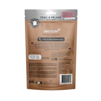 Visuel 2 du produit Friandise Chien – Marly & Dan Barres à mâcher « Peau et pelage » - 80 gr