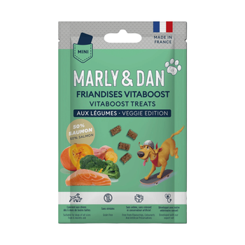 Visuel 1 du produit MARLY & DAN Friandise Chien Vitaboost Légumes Saumon - Format poche 20 gr