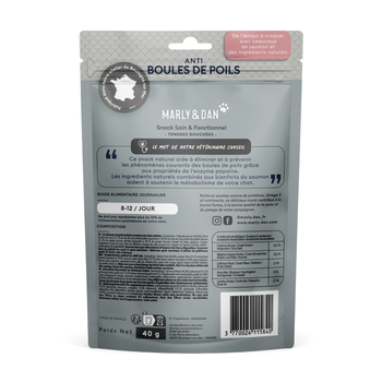 Visuel 2 du produit Friandise Chat – Marly & Dan Tendres bouchées « Anti boules de poils » - 50 gr