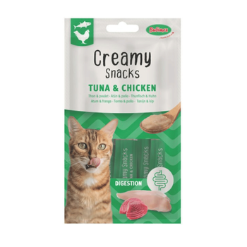 Visuel 1 du produit Bubimex Creamy snacks pour chat X4 Thon et poulet - 60 gr