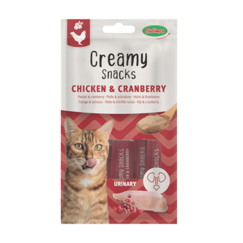 Visuel 1 du produit Bubimex Creamy snacks pour chat X4 Poulet et cranberry - 60 gr