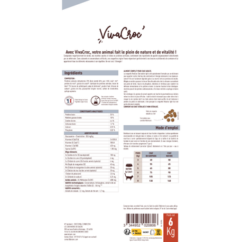 Visuel 2 du produit Croquettes Chat – VivaCroc Adulte Stérilisé Light Poulet – 6 kg