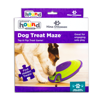 Visuel 2 du produit Nina Ottosson Jeu d'intelligence Treat Maze Niveau 2 Vert et violet - Ø 18 cm