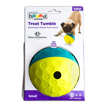 Visuel 2 du produit Nina Ottosson Balle à friandises Treat Tumble Bleu et jaune - Ø 10,5 cm