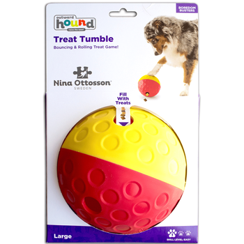 Visuel 2 du produit Nina Ottosson Balle à friandises Treat Tumble Rouge et jaune - Ø 13 cm
