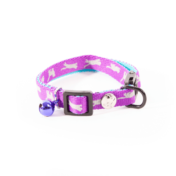 Visuel 1 du produit Collier Chat – Martin Sellier Collier Réglable Reflect Violet - 25 à 35 cm
