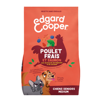 Visuel 1 du produit Edgard & Cooper Croquettes Chien Senior Poulet Saumon Sans Céréales - 2,5 kg