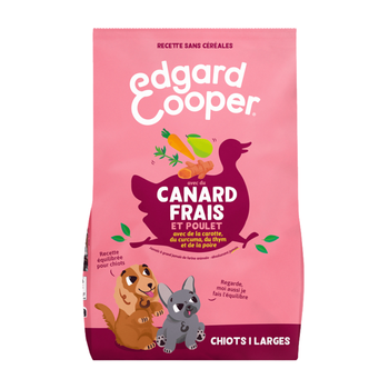 Visuel 1 du produit Edgard & Cooper Croquettes chiot Canard Poulet Sans Céréales - 12 kg