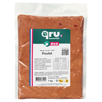 Visuel 1 du produit BARF Chien - Qru essentiel Porc Poulet - 1 kg