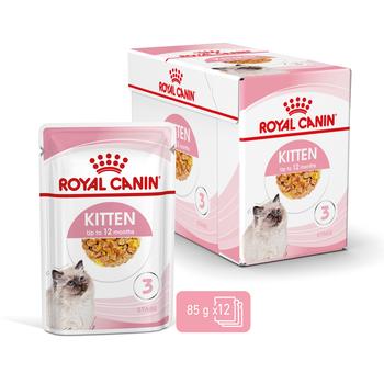 Visuel 2 du produit Boîtes Chat – Royal Canin Sachet Gelée Kitten Instinctive – 12 x 85 g