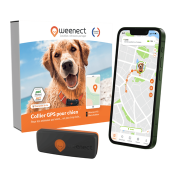 Visuel 1 du produit Sécurité Chien - Weenect GPS noir XS – 60 X 23 X 12 mm