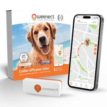 Visuel 1 du produit Sécurité Chien - Weenect GPS blanc XS – 60 X 23 X 12 mm