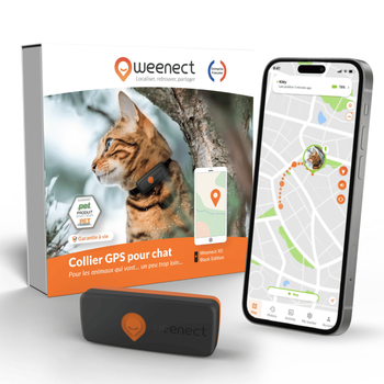 Visuel 1 du produit Sécurité Chat - Weenect GPS noir XS – 60 X 23 X 12 mm