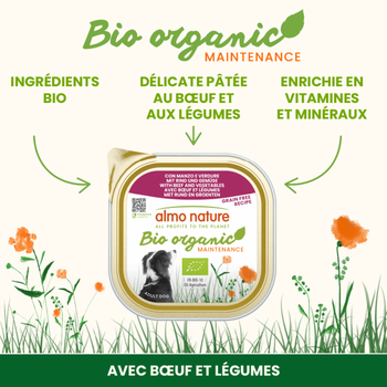 Visuel 2 du produit Boîte Chien – Almo Nature bio Bœuf et Légumes 300 gr