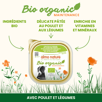 Visuel 2 du produit Boîte Chien – Almo Nature bio Poulet et Légumes 300 gr