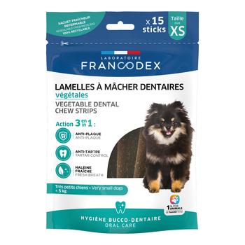 Visuel 1 du produit Friandises Chien - Francodex Lamelles à mâcher dentaires pour chiots et très petits chiens x15