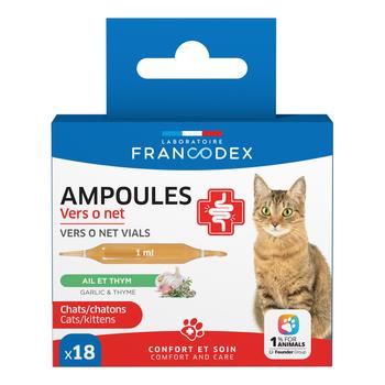 Visuel 1 du produit Francodex Ampoules Chat Vers O Net - x 18 ampoules
