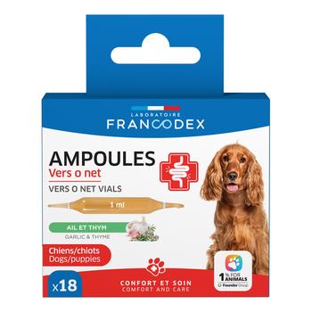 Visuel 1 du produit Francodex Ampoules Chien Vers O Net - x 18 ampoules